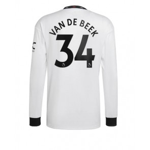 Manchester United Donny van de Beek #34 Bortatröja 2022-23 Långärmad